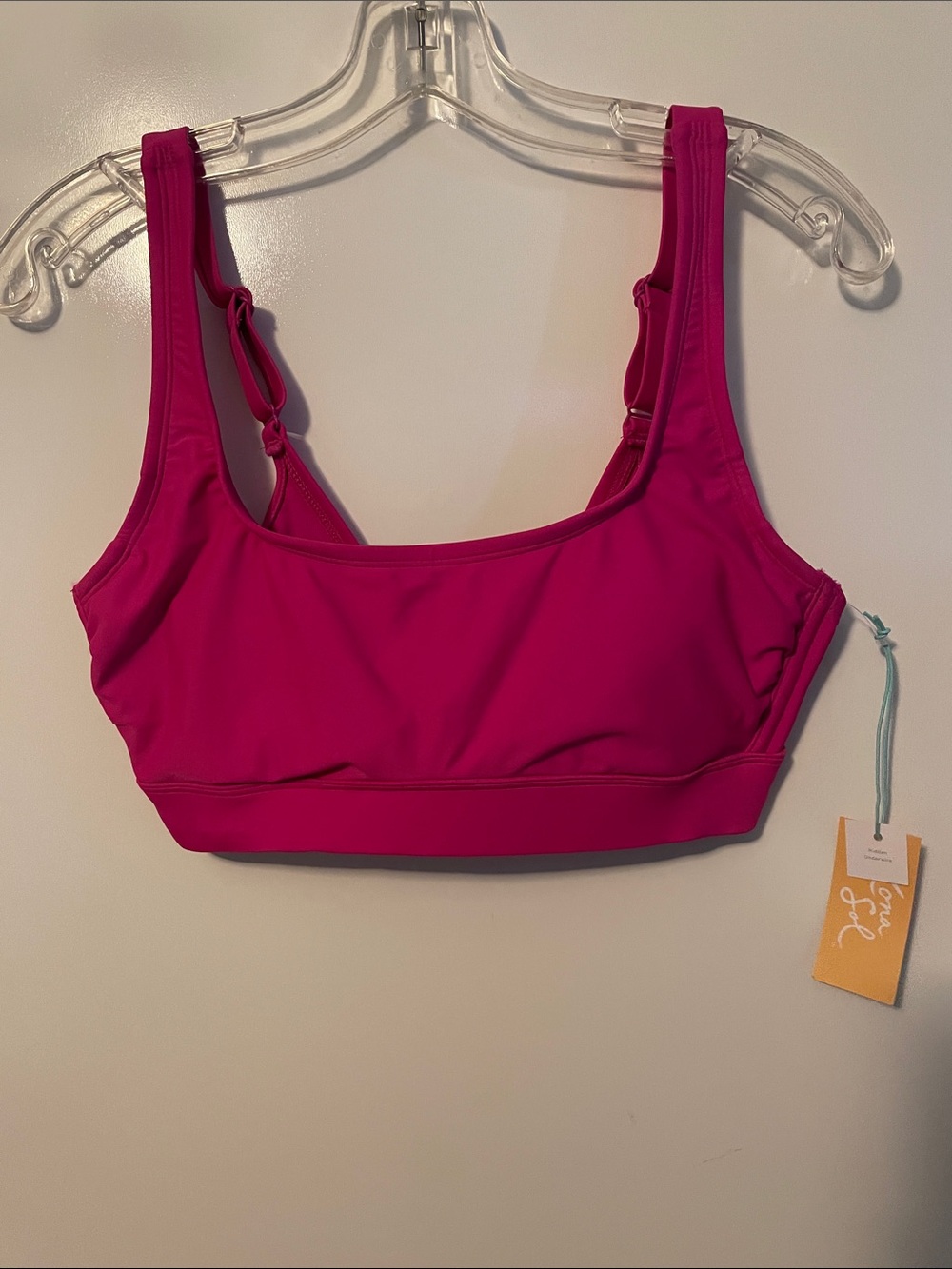 Kona Sol Pink bikini top with underwire size medium NWT